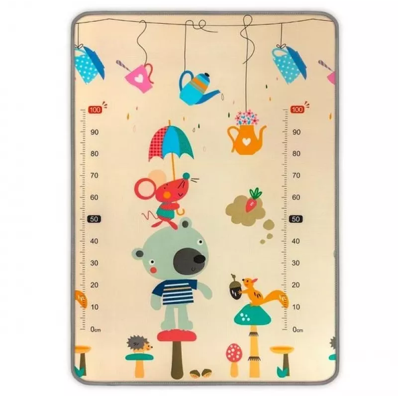 Play Foam Mat milly mally model 4688 — rolled foam playmat with bear and whale print