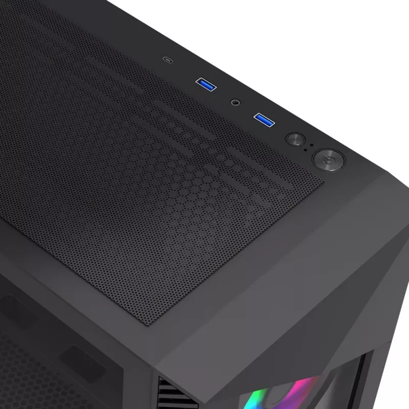 Gembird CCC-FC-900ARGB Gaming computer case Fornax 900, ATX, black