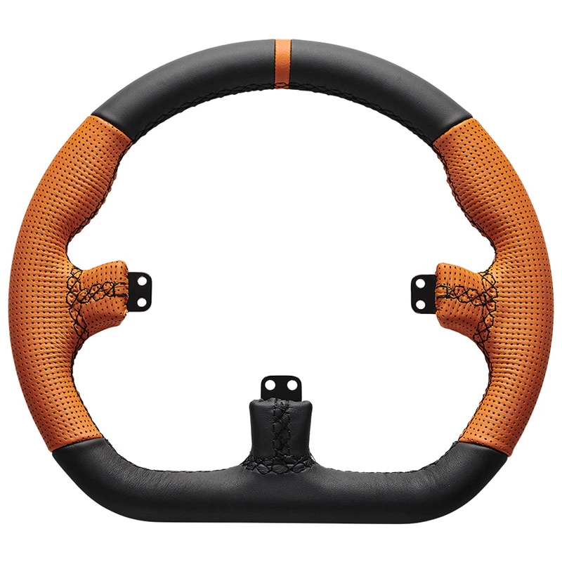Sim racing wheel rim Asetek SimSports GT Rim Closed D leather orange