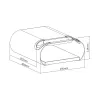 Wall-mount bicycle rack MACLEAN MC-466 for 2 bikes, space-saving design