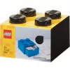 LEGO desk drawer 4 , Storage Box black, studs