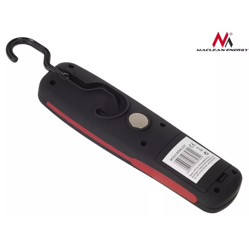 Workshop lamp MACLEAN MCE03 — 24 LED, magnetic base and hook, battery-powered (3×AAA)