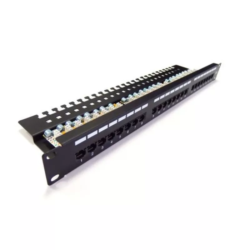 DIGITUS Professional DN-91624U - Patch Panel - RJ-45 X 24 - Schwarz, RAL 9005 - 1U (19)