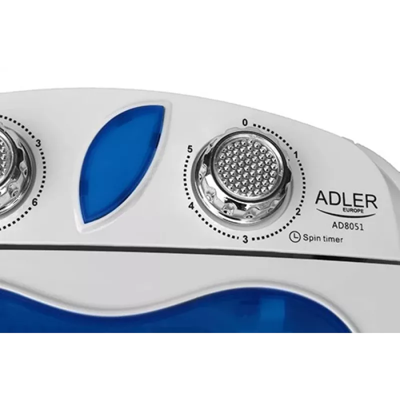 Adler | AD 8051 | Washing machine | Energy efficiency class | Top loading | Washing capacity 3 kg | Unspecified RPM | Depth 37 cm | Width 38 cm | White/Blue