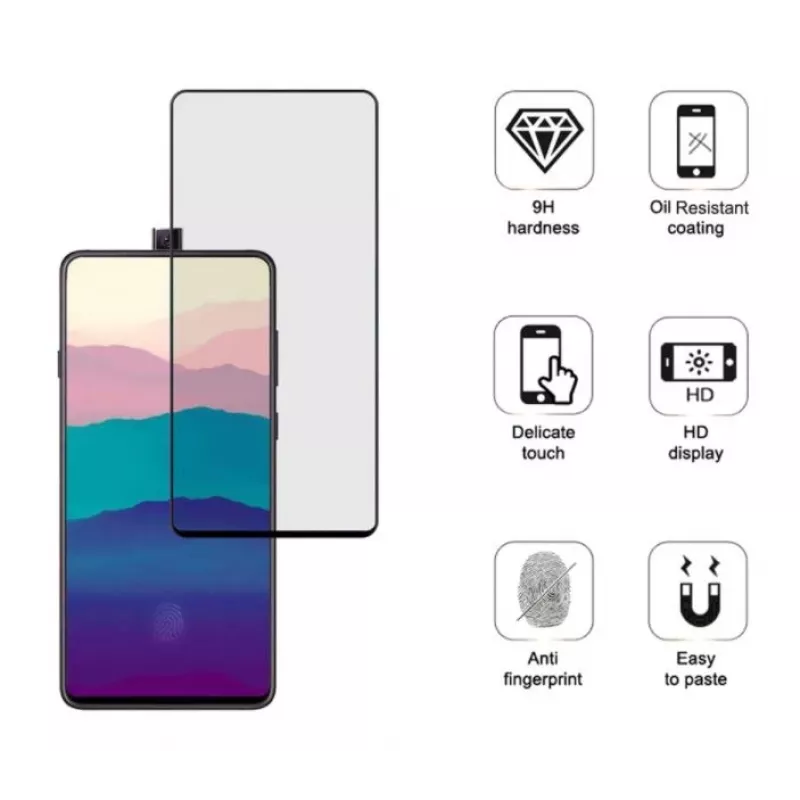 Tempered Glass Screen Protector Tellur for Samsung Galaxy A90 2.5D Full Glue Black