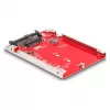 DeLOCK 2.5 inch Converter U.3 SFF-8639 to M.2 NVMe Key M 7 mm Red