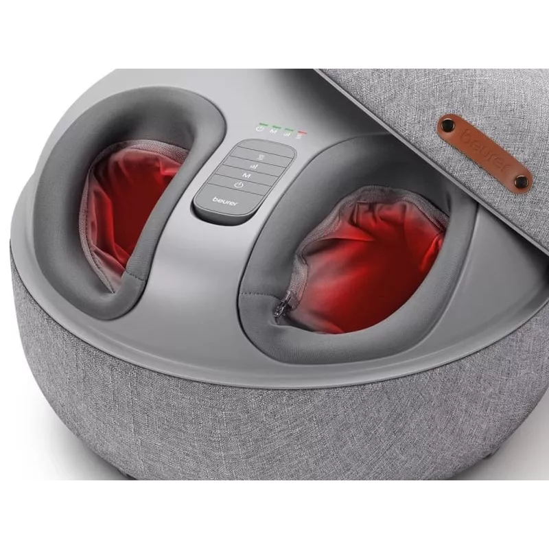Beurer Shiatsu Foot Massager FM 120 2-in-1 grey — electric foot and ankle massager, shiatsu rollers, adjustable intensity