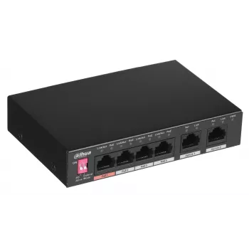 Dahua Technology PFS3006-4ET-60 Unmanaged L2 Fast Ethernet (10/100) Power over Ethernet (PoE) Black