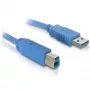 USB Cable DeLOCK USB3.0 A-B male/male 1m Blue