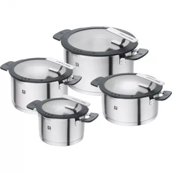 ZWILLING SIMPLIFY 66870-004-0 Pots set Stainless steel 4 pcs. Silver Black