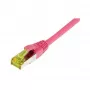 Patch Cable RJ45, CAT6A 500Mhz, 7,5m, magenta, S-STP(S/FTP), TPE/LSZH(Ultraflex), AWG26, with Cat.7 Raw Cable, Synergy 21 (S217706)
