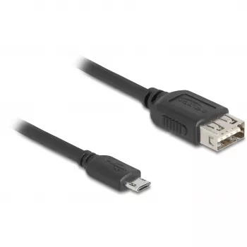DeLOCK 81518 USB cable USB 2.0 1 m Micro-USB B USB A Black