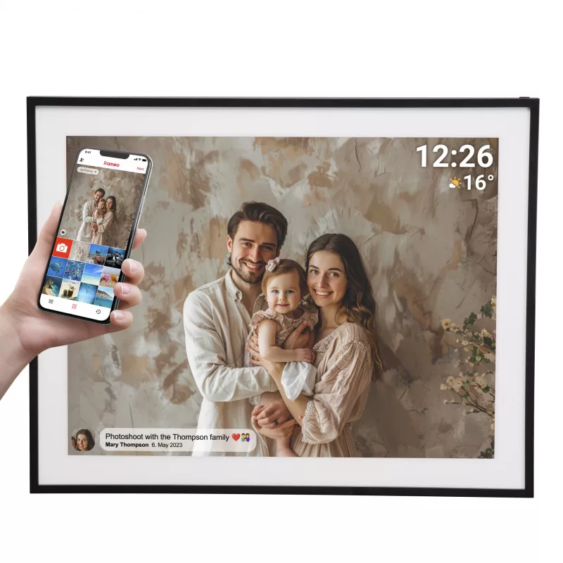 Denver photo frame with FRAMEO 19 32GB black