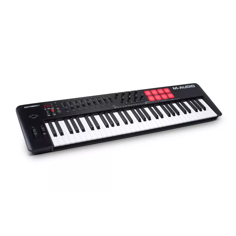 MIDI keyboard M-Audio Oxygen 61 MKV — 61-key USB controller with 16 pads, 8 knobs, display, pitch bend (black)