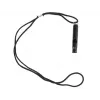 Survival whistle, aluminium , black