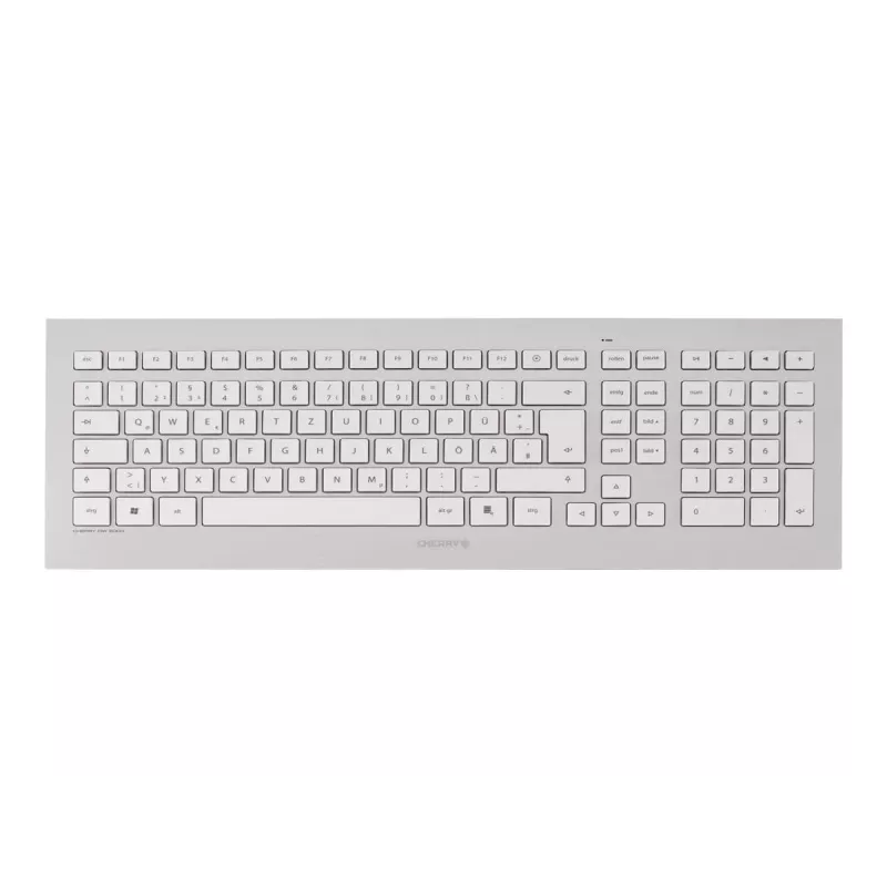 CHERRY DW 8000 keyboard Mouse included Office RF Wireless French Silver, White