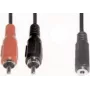 Audio Cable e+p B 132 1.5m 2xRCA 3.5mm Black