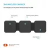 Wireless foldable charger FIXED FIXFLE-SA-BK 3‑in‑1 for Samsung — compact portable charger for phone, earbuds, wearables