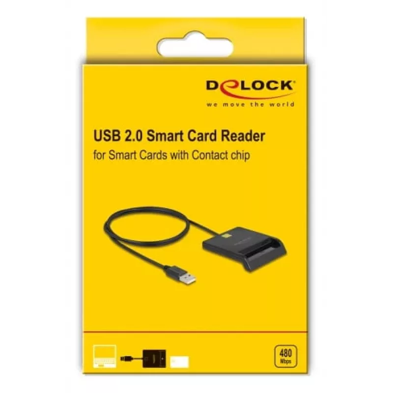 Smart Card Reader DeLOCK 91724 USB Type-A Black