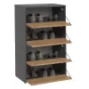 Closed shoe organizer Top e Shop MODO X2 ANT/ART — Anthracite and Oak, 600×880×360 mm, particle board