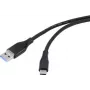 USB Cable USB 3.2 Gen1 3.0 3.1 USB-C Plug 50 cm Black (RF-4995170)