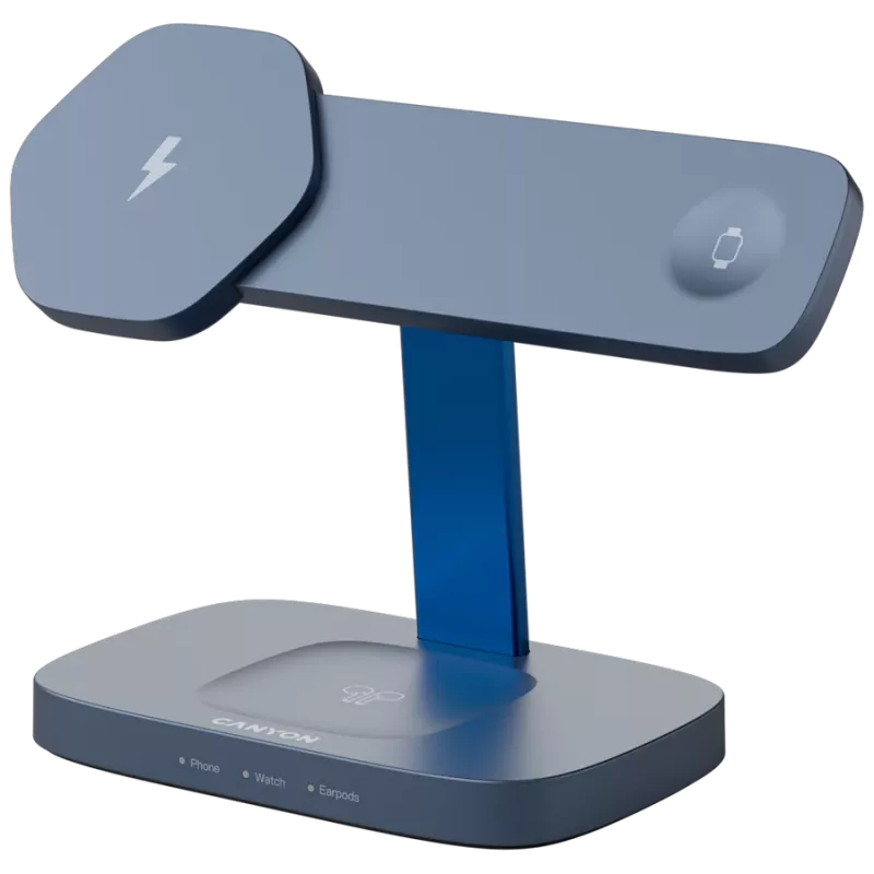 Wireless Charging Stand CANYON WCS-310 Canyon Dark Grey – Qi-compatible upright charger