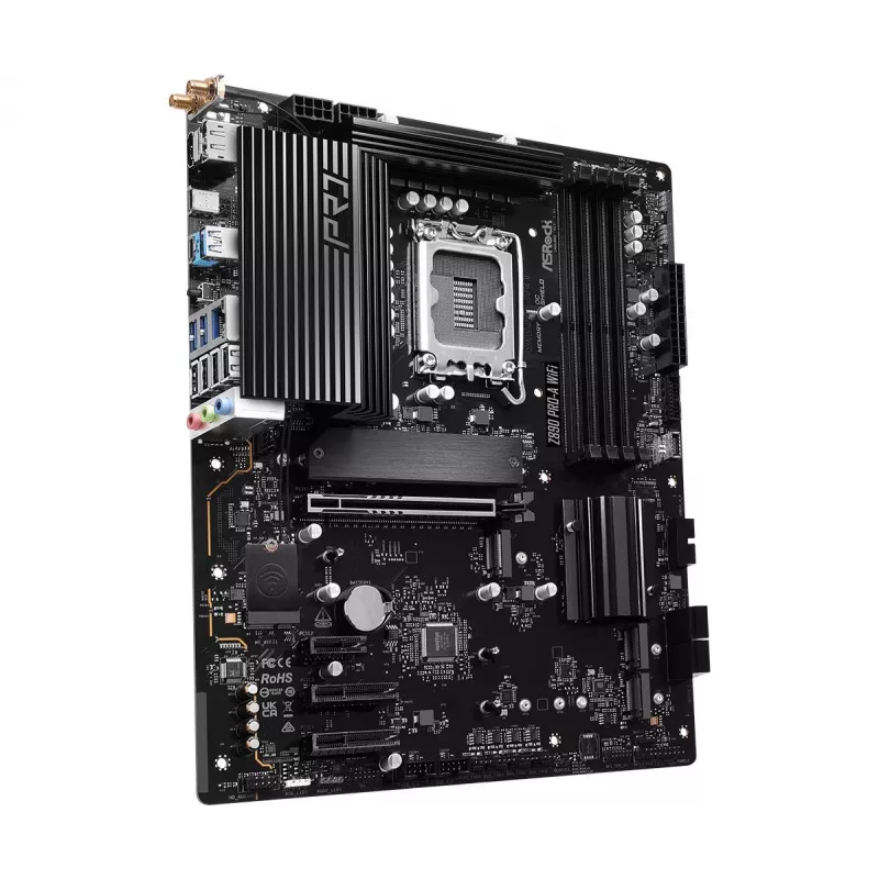 Motherboard ASRock Z890 Pro-A WiFi — Intel Z890, LGA 1851, ATX, DDR5, 4x DIMM, 256GB, Wi‑Fi 6E, 2.5Gb LAN