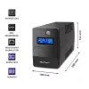 Qoltec Monolith UPS Double-conversion Online 0.65 kVA 360 W 2 AC outlets