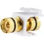 Keystone Module ShiverPeaks 08-10064 Flat Black Gold White Banana Connector