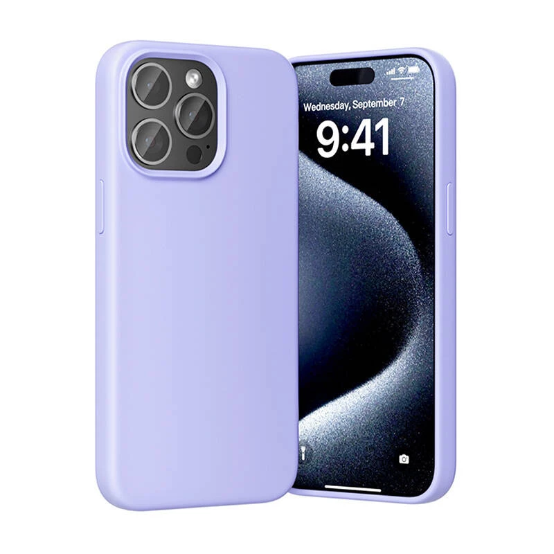 Phone case Vention Silicone Case KUFV0-40 for iPhone 15 Pro Max, purple, silicone soft-touch slim fit