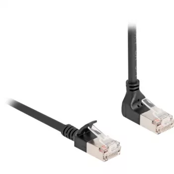 DeLOCK RJ45 Network Cable Cat.6A S/FTP Slim 90° upwards angled 1 m black