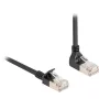 DeLOCK RJ45 Network Cable Cat.6A S/FTP Slim 90° upwards angled 1 m black
