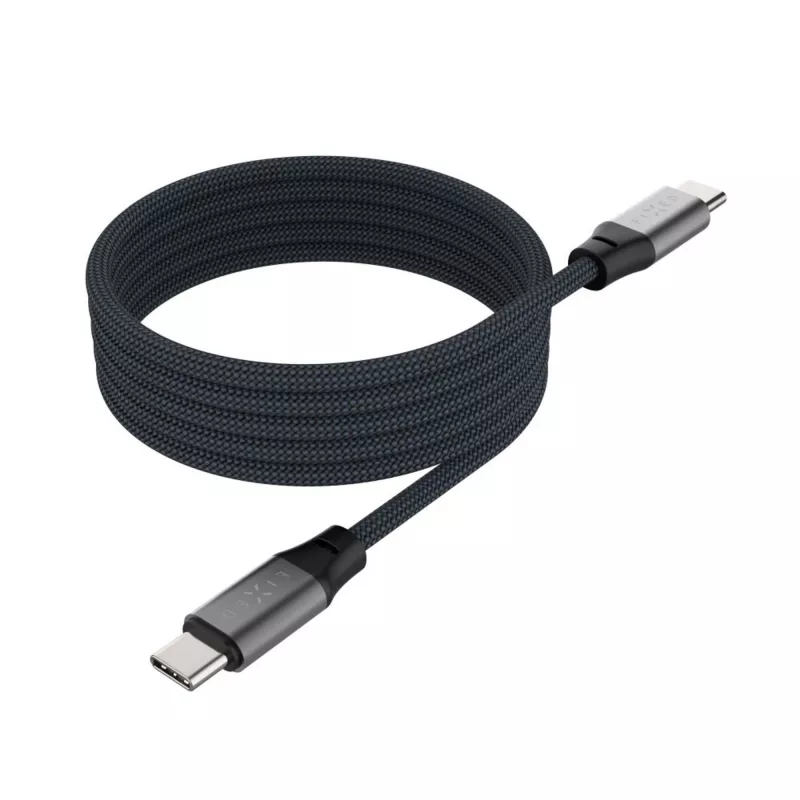 USB-C to USB-C Magnetic Braided Cable FIXED FIXDBM-CC12-GR, USB 2.0, 1.2 m, gray