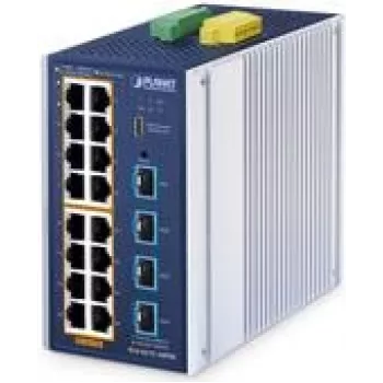 Managed Ethernet Switch PLANET ndustrial L2+ 16-Port 10/100/1000T PoE 4-Port 10G SFP+