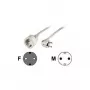Hama “Profi” Extension Cable with Earth Contact, 2 m, white