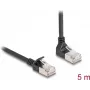 Network Cable DeLOCK RJ45 Cat.6A 5m Black 90° Angled