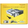 DeLOCK 5,25 Mobile Rack for 1 x 2,5 + 1 x 3,5 SATA HDD + 2 x USB3.0 Ports - mobile Memory-Rack - 6,4 cm, 8,9 cm (2.5, 8,90cm (3.5)) (47209)