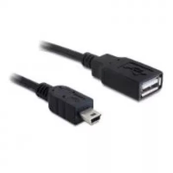USB Cable DeLOCK 82905 USB 2.0 0.5m USB A Mini-USB B Black