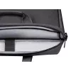 Laptop bag DEFENDER FIRM 26123 for 15.6 inch laptops, polyurethane, black, toploader, removable shoulder strap