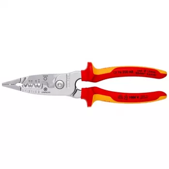 Cable stripper Knipex 13 76 200 ME 6 mm stripping capacity Red Stainless steel Yellow