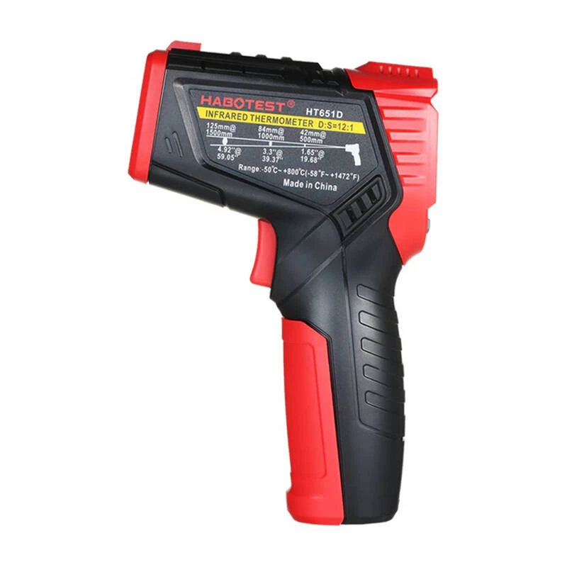 Digital Laser Pyrometer Habotest HT651D — non-contact infrared temperature meter