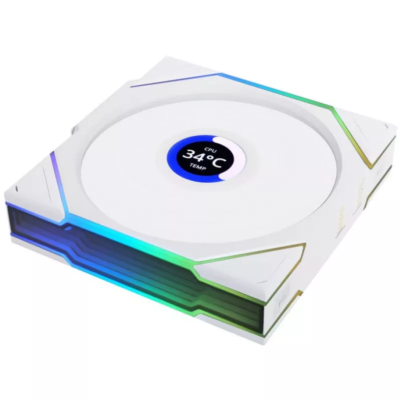 120mm ARGB PWM Wireless LCD Case Fan Lian Li UNI FAN TL with LCD display
