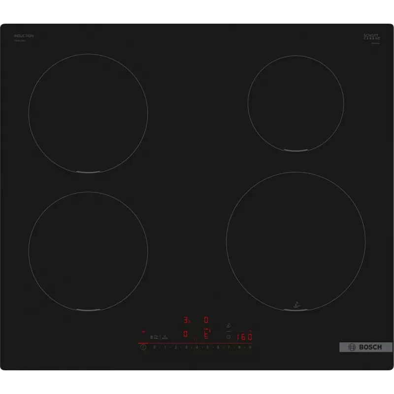 Built-In Hob Bosch PUE611HC1E, Induction, 4 Cooking Zones, PerfectFry Plus, Home Connect, Power Boost , 60cm, Black