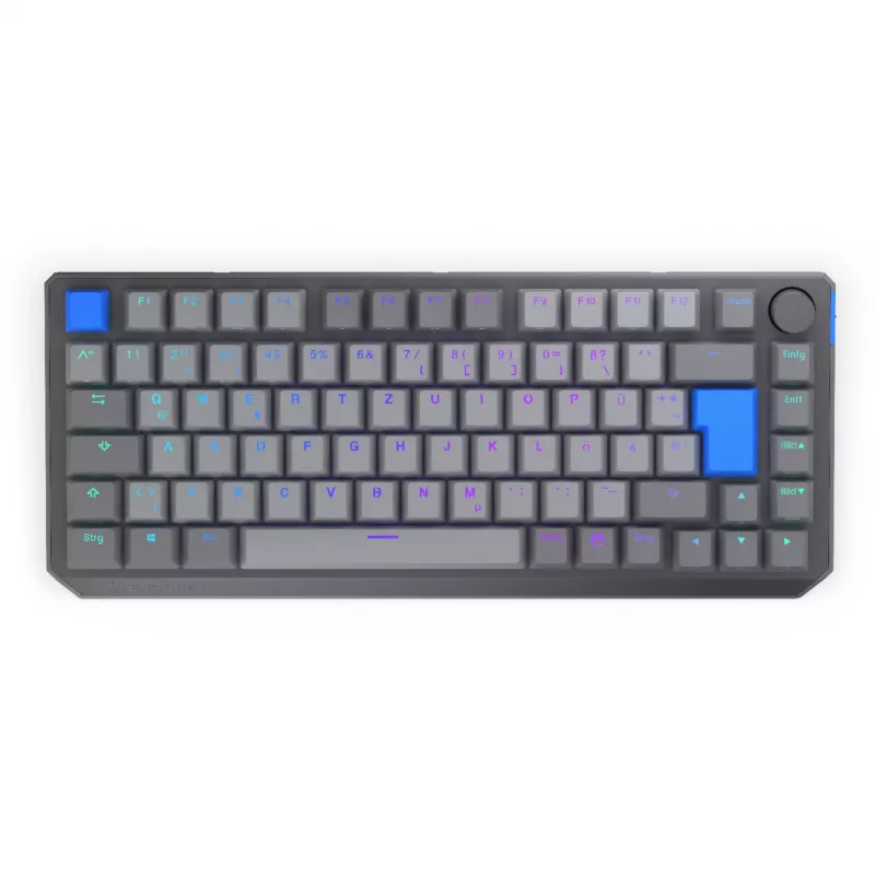 Compact 75% Wireless Mechanical Keyboard ENDORFY Thock V2 with Yellow Switches, DE Layout