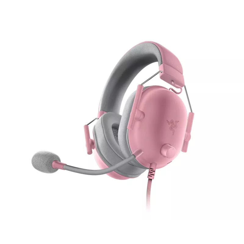 Headset Razer Blackshark V2 X wired binaural gaming headset, 3.5mm, virtual 7.1, 32Ω, foam ear pads, pink