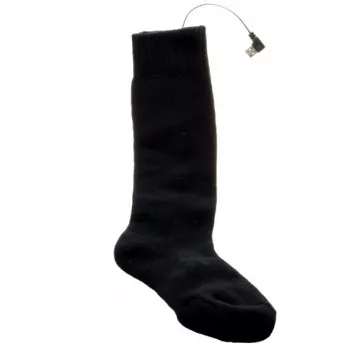 Athletic socks Glovii GQ2L unisex L with integrated heating element, cotton/elastane blend, black/red