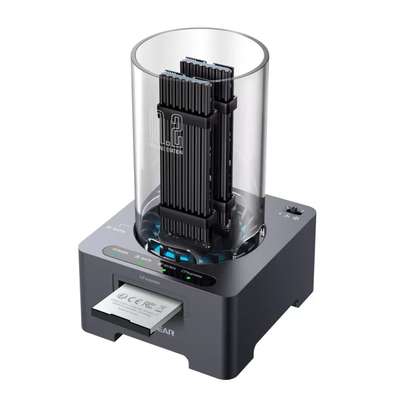 GrauGear G-M2DK-CR-10G M.2 NVMe/NGFF and CFexpress docking station USB Type-C 10 Gbit/s Grey