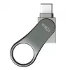 Silicon Power Mobile C80 128GB USB Flash Drive, USB Type-A / USB Type-C, USB 3.0 (3.1 Gen 1), Titanium