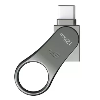 USB flash drive Silicon Power C80 128GB USB 3.2 Gen 1 (Type-A / Type-C) titanium