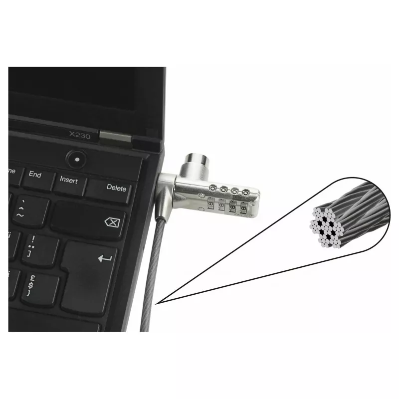 Dicota Security Cable T-Lock, combination,keyed 3x7mm slot